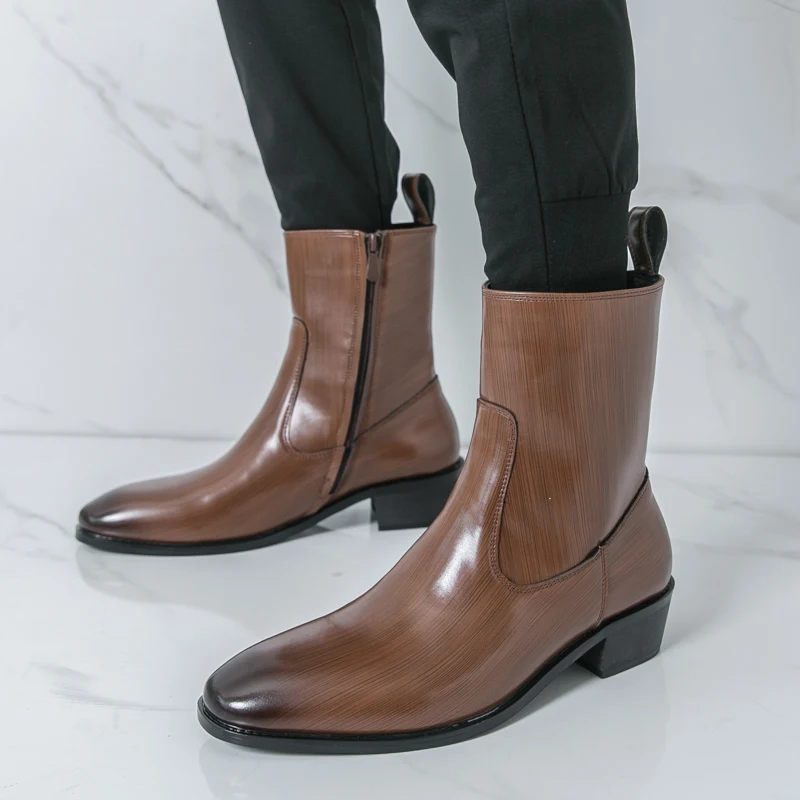 Men'S Fashion Footwear - Classic Comfy Ankle Boots Botas Fashion
