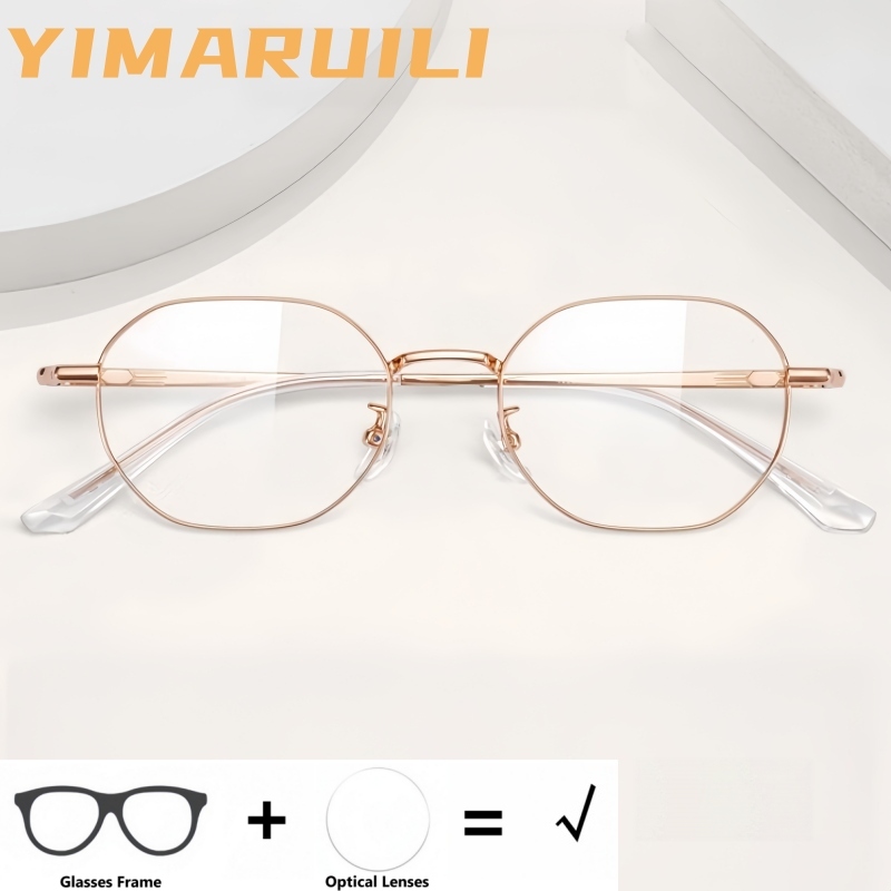 Mens Fashion Reading Glasses - YIMARUILI Retro Polygonal Men and Women