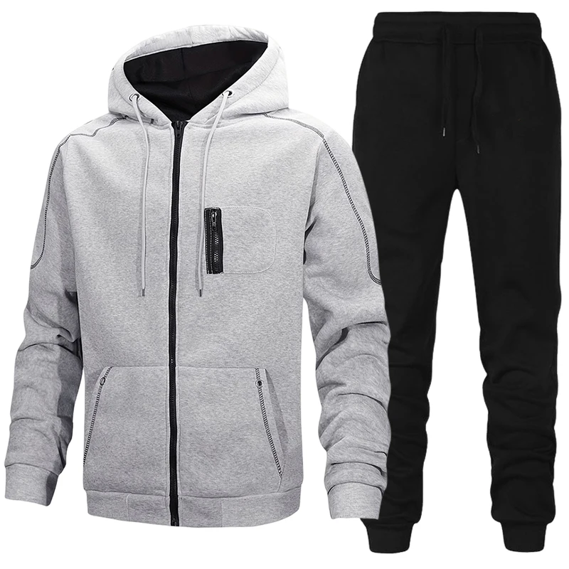 Mens Fashion Zip Up - Fashion Men's Tracksuit Casual Hoodie Sweatshirts