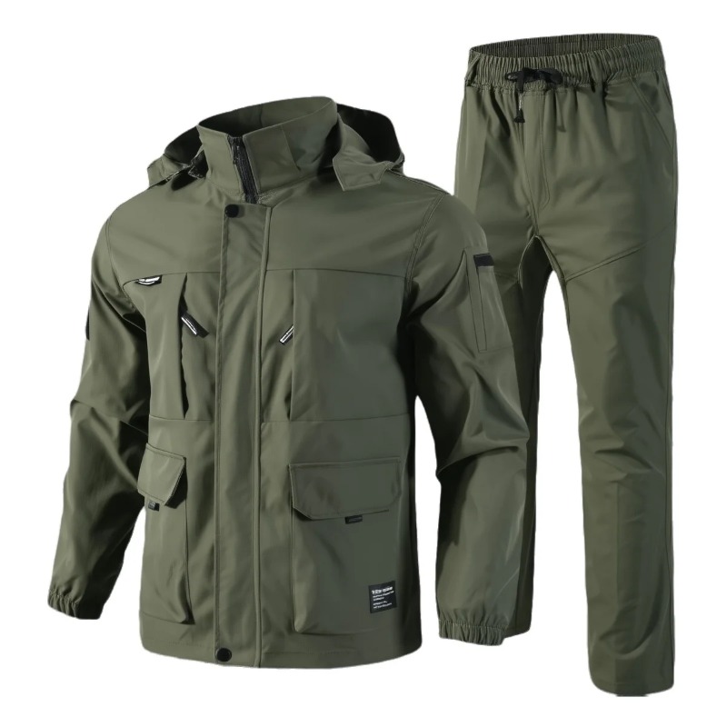 Mens Fashion Zip Up - Mens Tactical Sets Spring Autumn Fleece