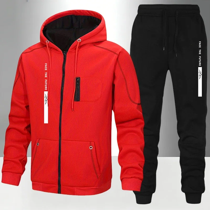 Mens Fashion Zip Up - Hot Sale Men's Hooded Tracksuit Casual