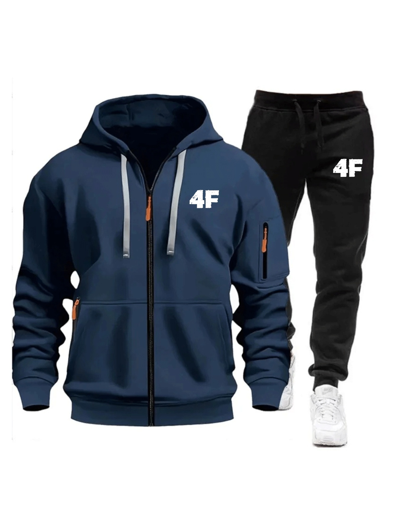 Mens Fashion Zip Up - Men's Casual Jogging Tracksuit Zipper Hood