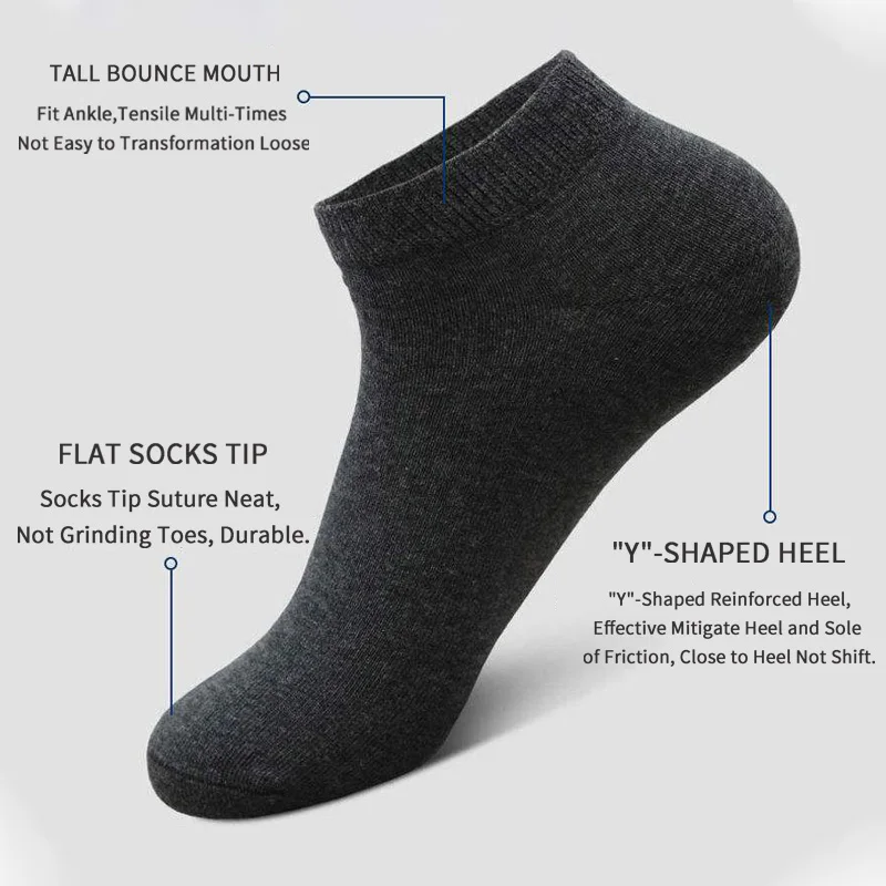 5 Pairs Unisex Casual Plain Co - Socks Ankle Men ulasan dan harga
