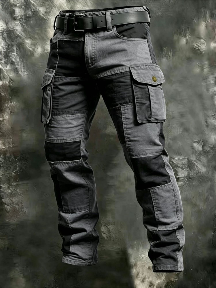 Cotton Men Cargo Pants Khaki C - Mens Fashion Cargo Pants ulasan dan harga