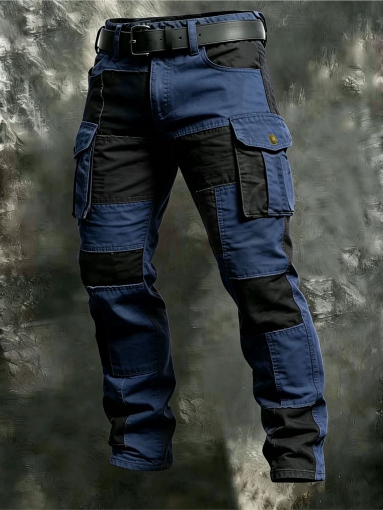 Cotton Men Cargo Pants Khaki C - Mens Fashion Cargo Pants ulasan dan harga