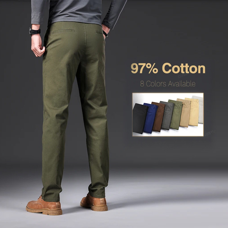 Good Quality 97%Cotton Men's C - Chino Pants Men ulasan dan harga