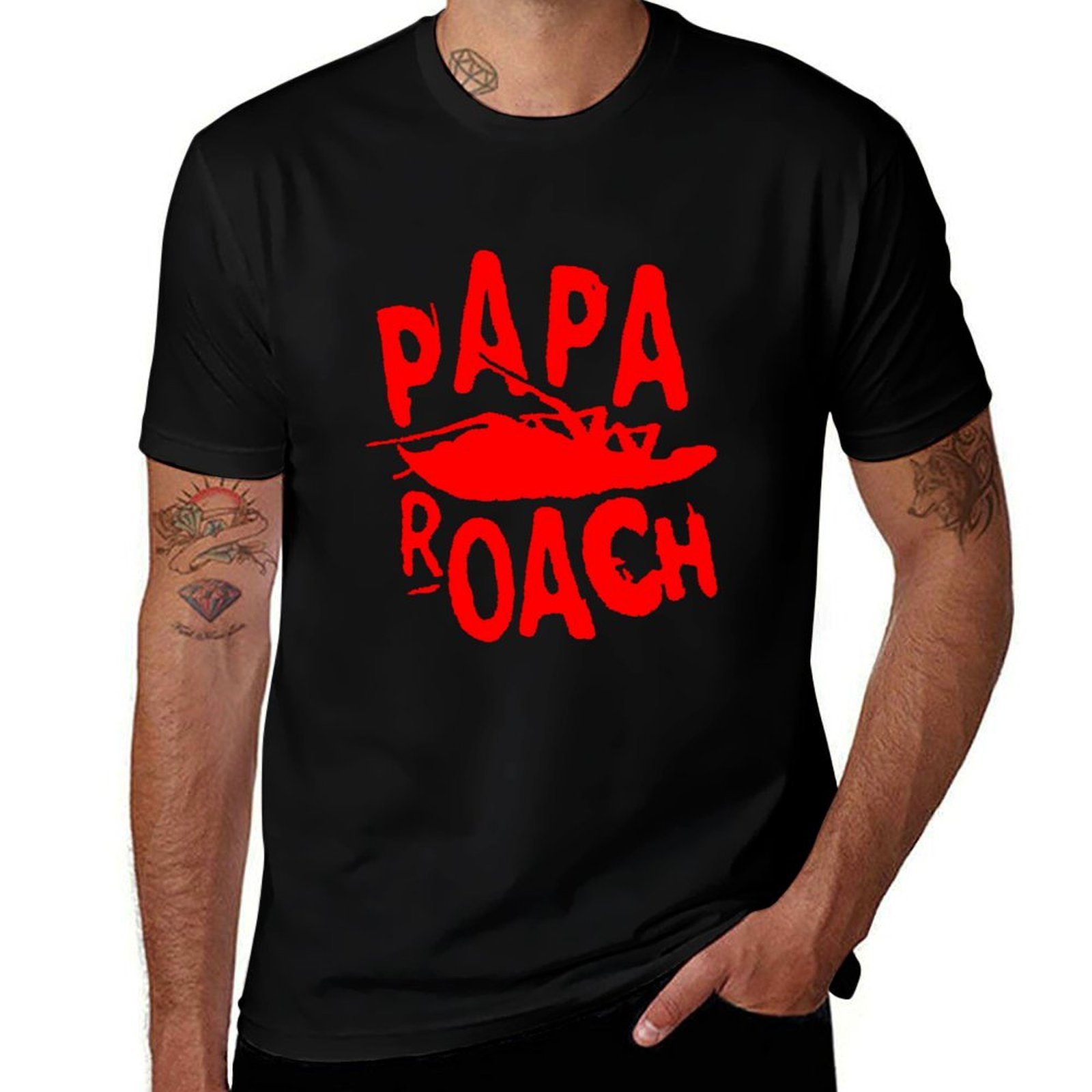 Genre Hard rock logo papa roac - Men'S Fashion Genres ulasan dan harga