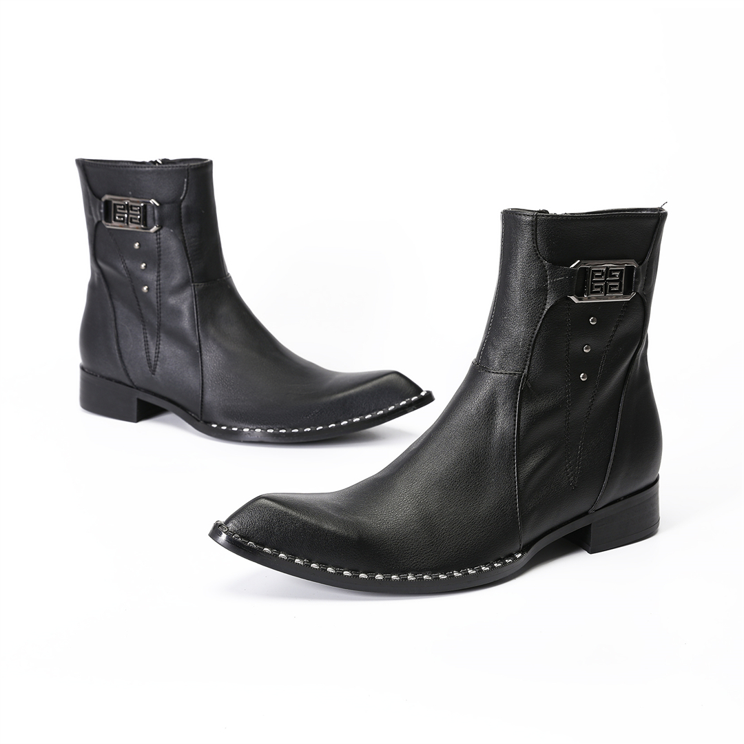 fashion black pointed toe men  - Mens Fashion Dress Shoes ulasan dan harga