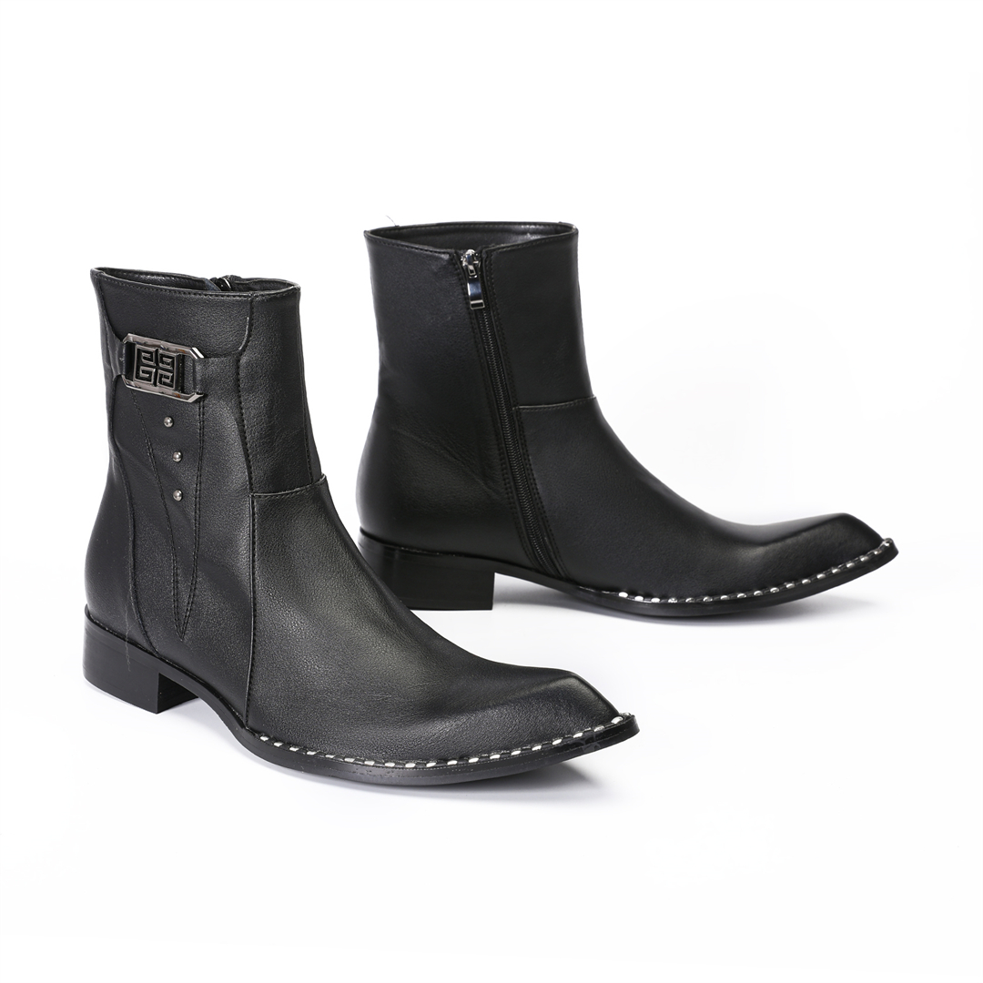 fashion black pointed toe men  - Mens Fashion Dress Shoes ulasan dan harga