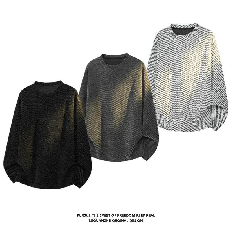 Men Diagonal Stripe Textured L - Mens Fashion Summer ulasan dan harga