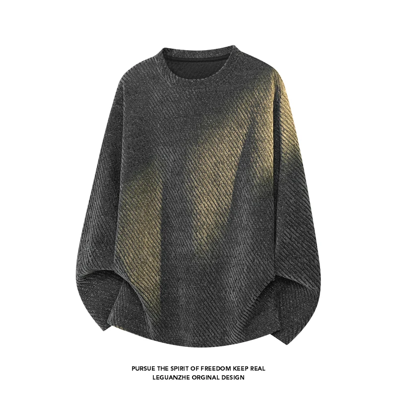 Men Diagonal Stripe Textured L - Mens Fashion Summer ulasan dan harga