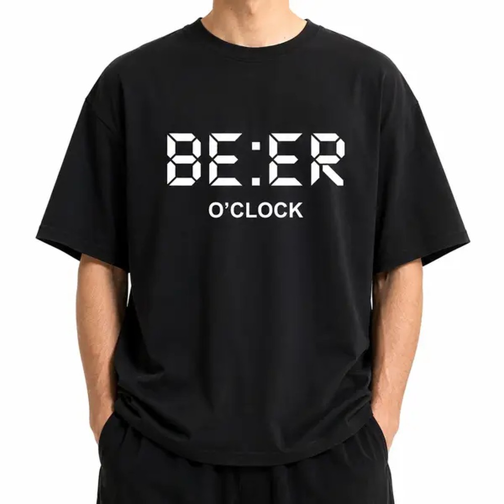 Funny Digital Clock Letter Pri - Graphic Tee Oversized ulasan dan harga