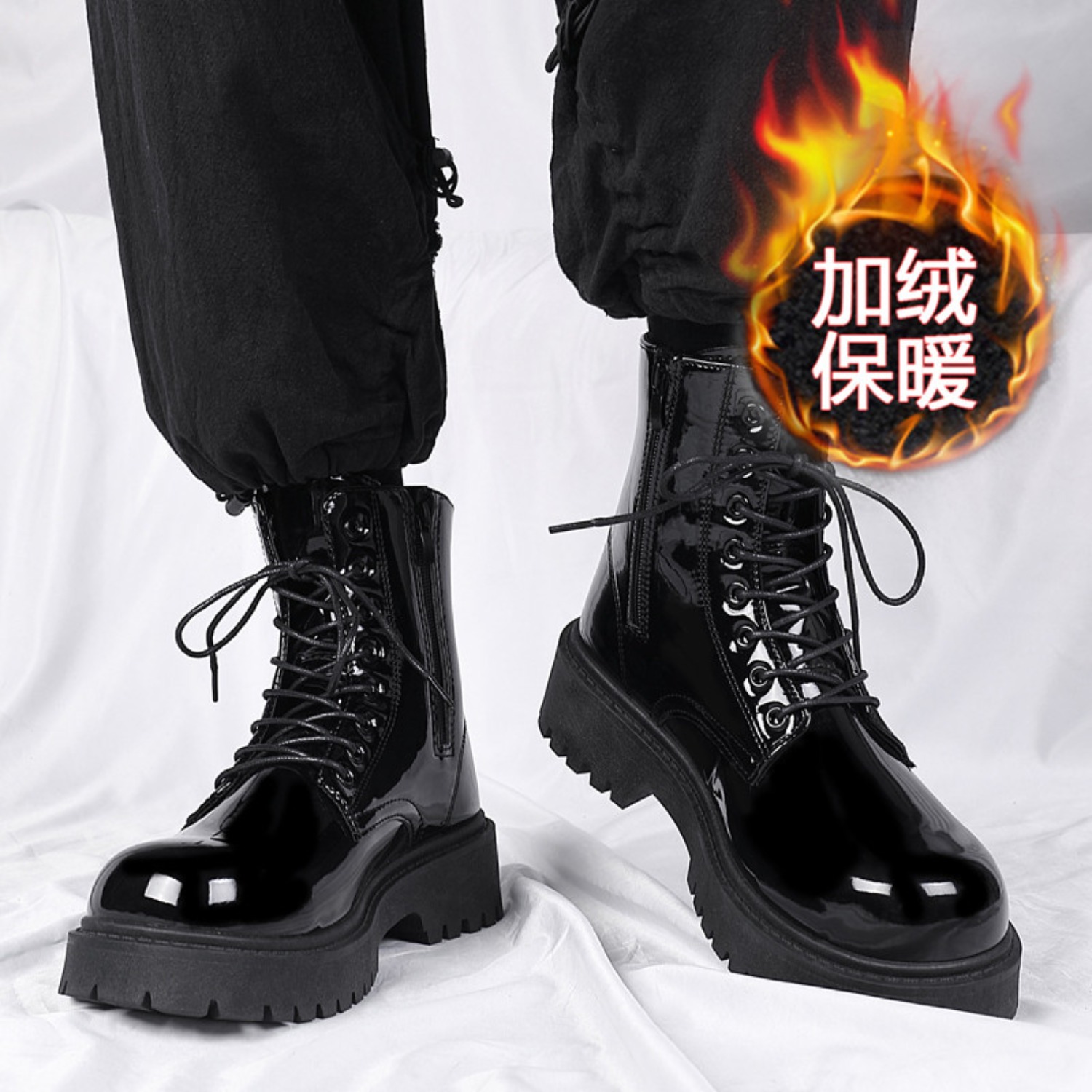 Men's warm plush high-top boot - Men'S Fashion Footwear ulasan dan harga