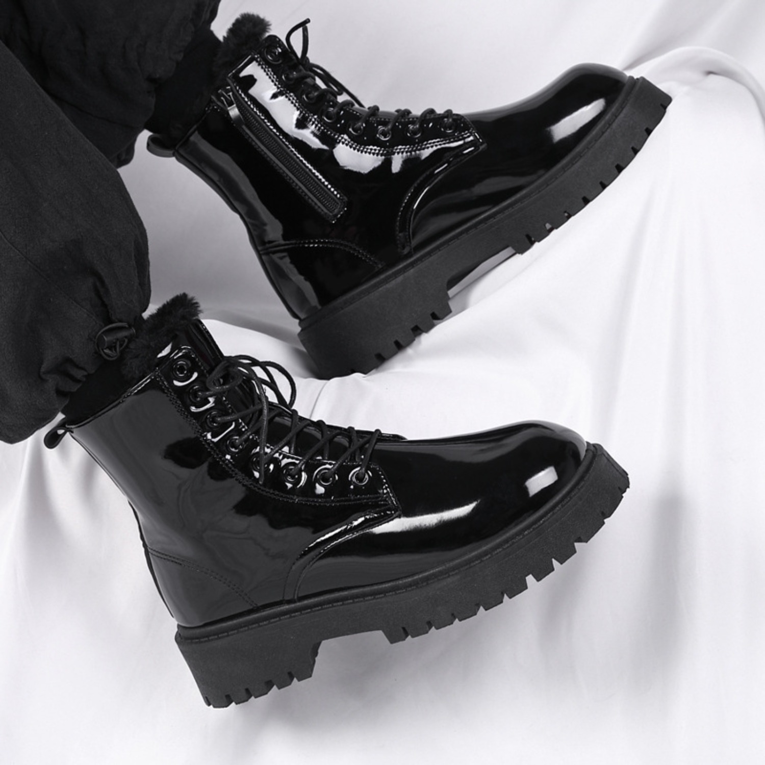 Men's warm plush high-top boot - Men'S Fashion Footwear ulasan dan harga