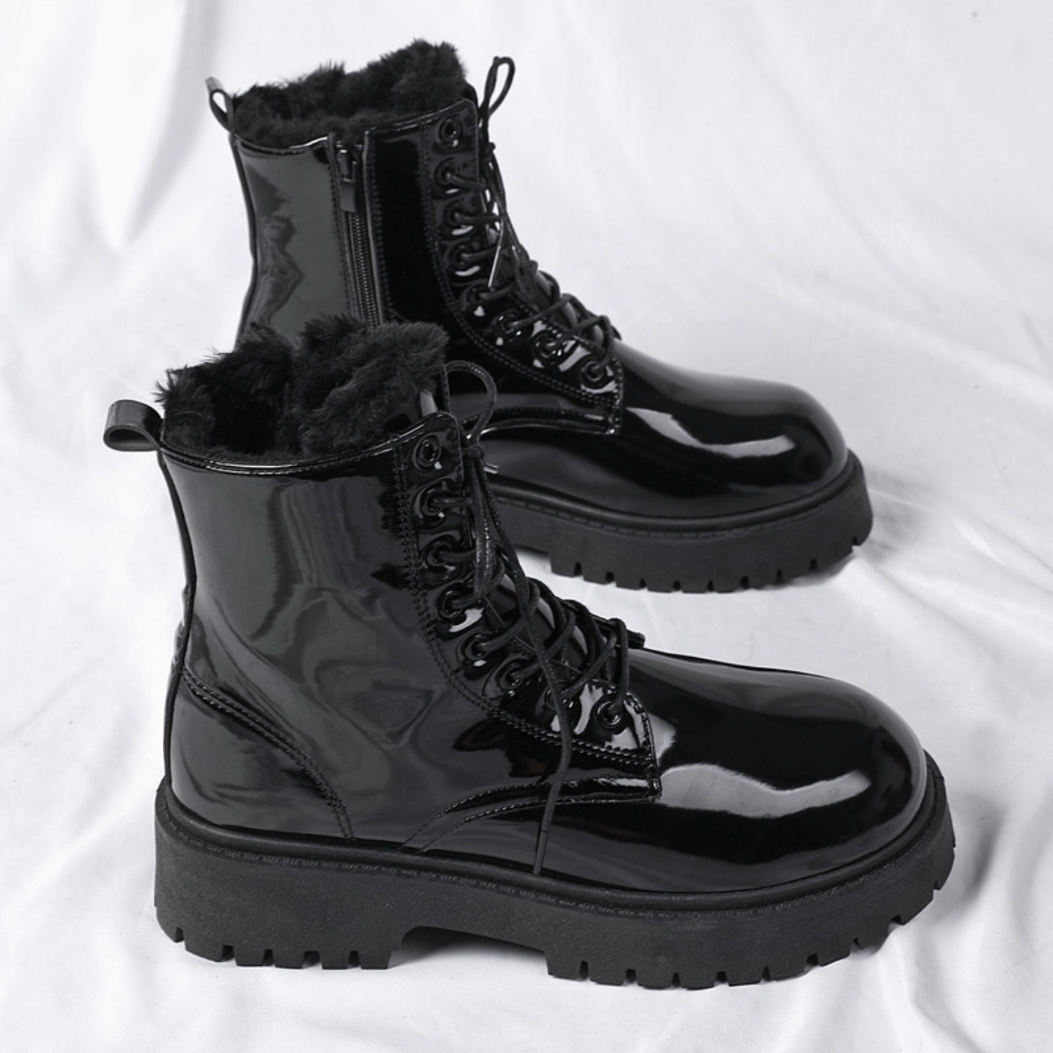 Men's warm plush high-top boot - Men'S Fashion Footwear ulasan dan harga