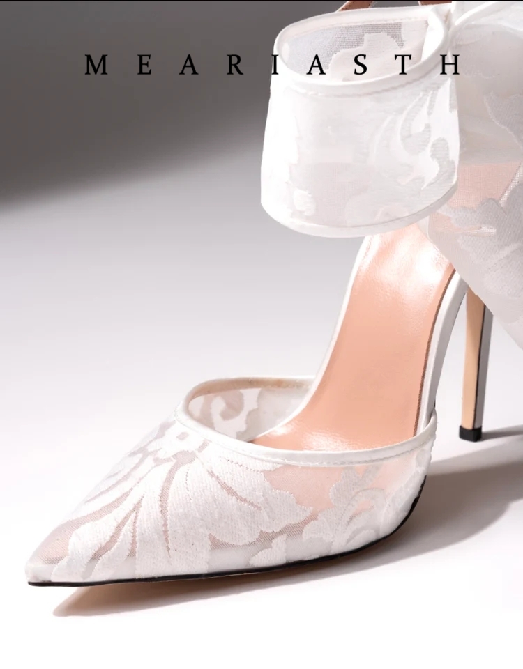 Sexy Lace Bowknot pointed toe  - Mens Fashion Dress Shoes ulasan dan harga