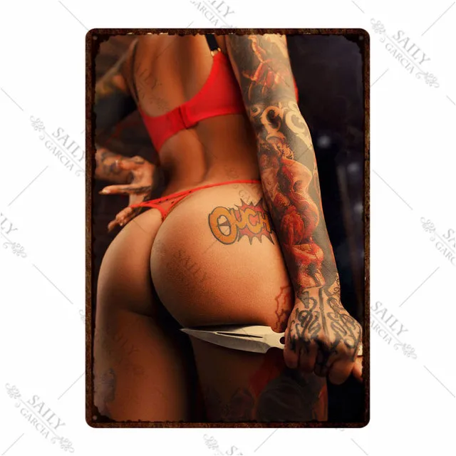 Hot Sexy Girl Metal Sign Poste - Poster Men Fashion ulasan dan harga