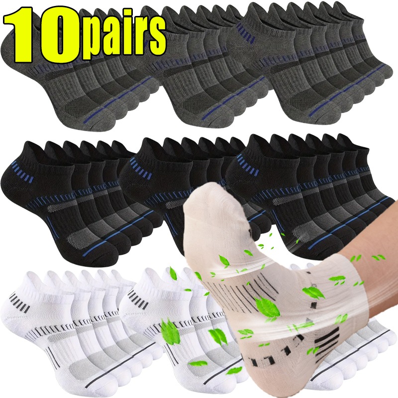 1-10pairs Breathable Mesh Men  - Socks Ankle Men ulasan dan harga