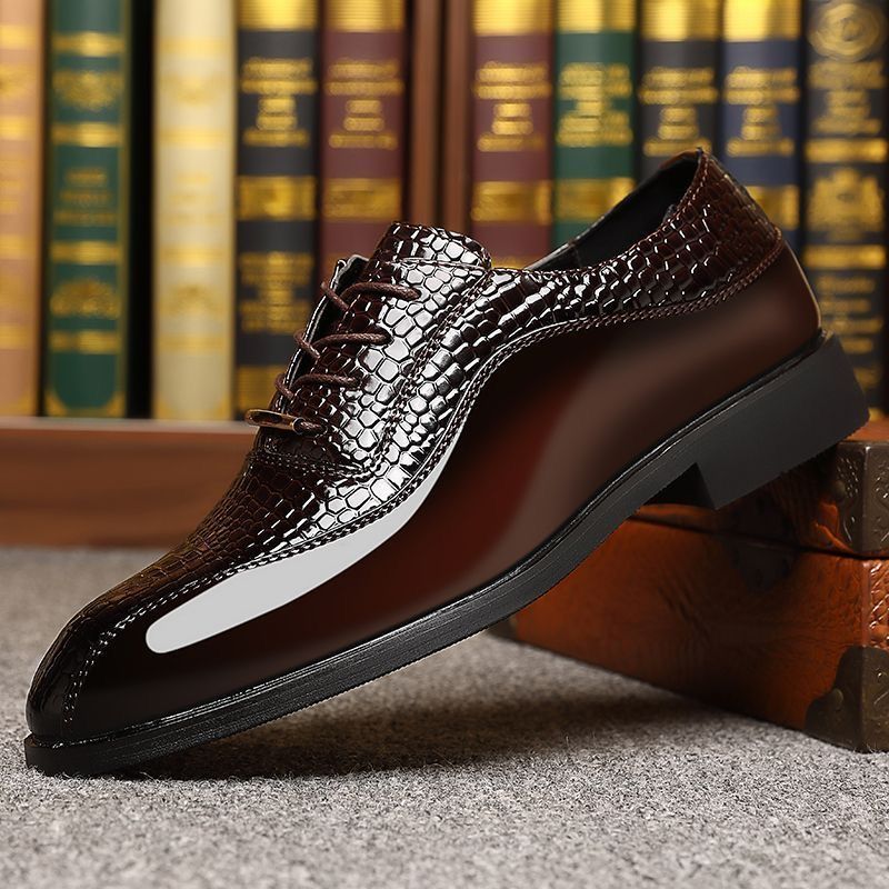 Men's Glossy Patent Leather Br - Mens Fashion Dress Shoes ulasan dan harga