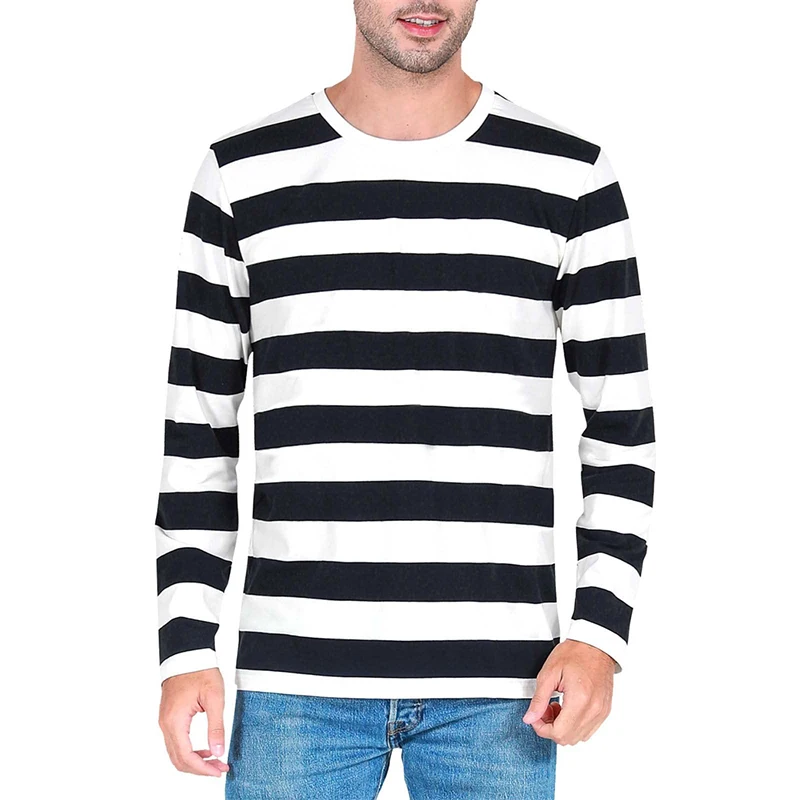 Contrast Stripe 3D Print Men L - Men'S Fashion Outfits ulasan dan harga