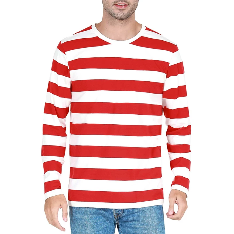 Contrast Stripe 3D Print Men L - Men'S Fashion Outfits ulasan dan harga