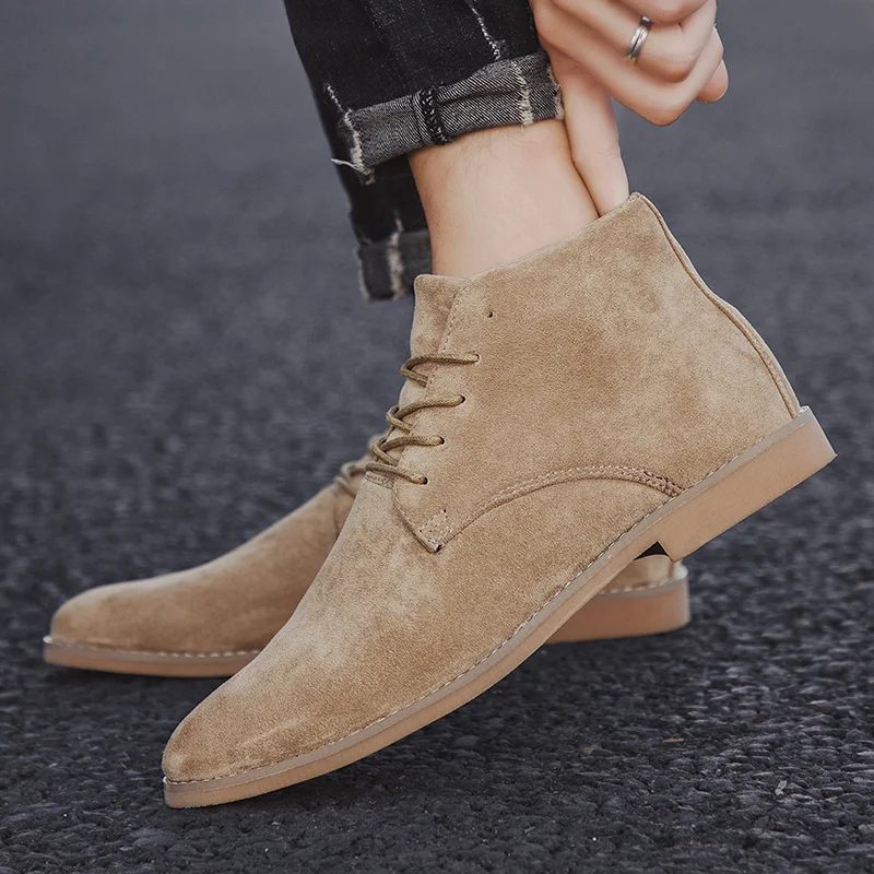 Fashion Khaki Chelsea Boots Me - Mens Fashion Dress Shoes ulasan dan harga