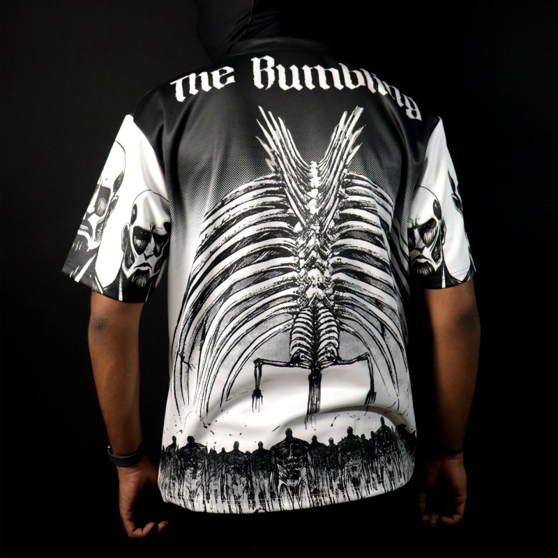 Black White Manga Full Sublima - Graphic Tee Oversized ulasan dan harga