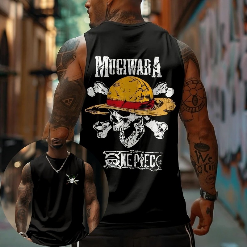 One Piece Mugiwara Straw Hat S - Muscle Tee Workout ulasan dan harga