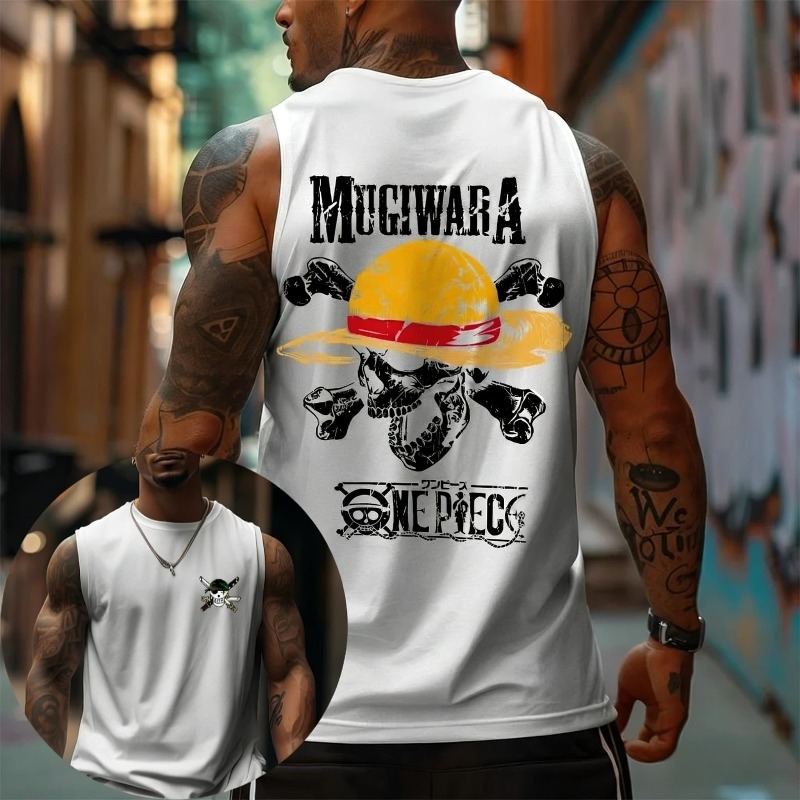 One Piece Mugiwara Straw Hat S - Muscle Tee Workout ulasan dan harga