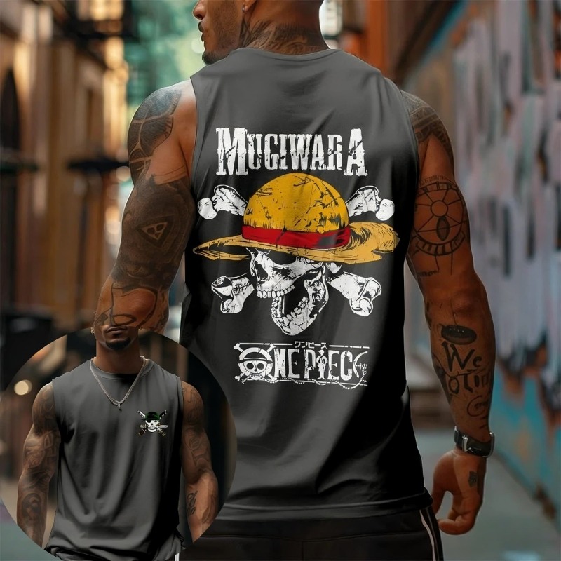 One Piece Mugiwara Straw Hat S - Muscle Tee Workout ulasan dan harga