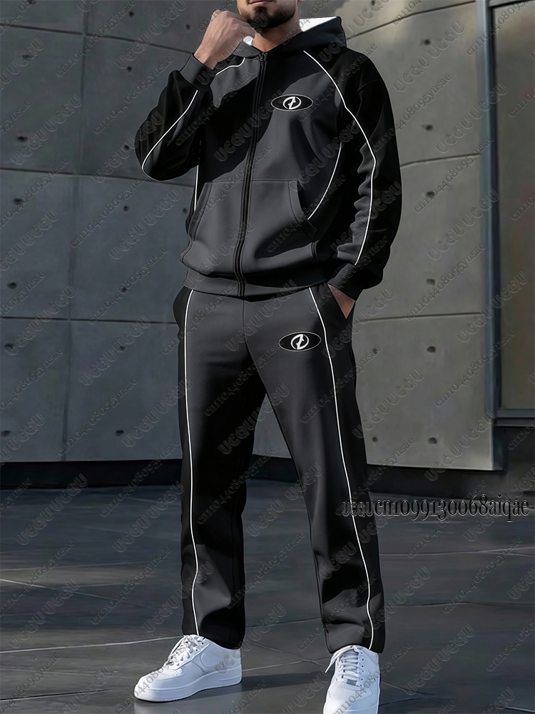 Autumn Winter New Men Tracksui - Mens Fashion Zip Up ulasan dan harga