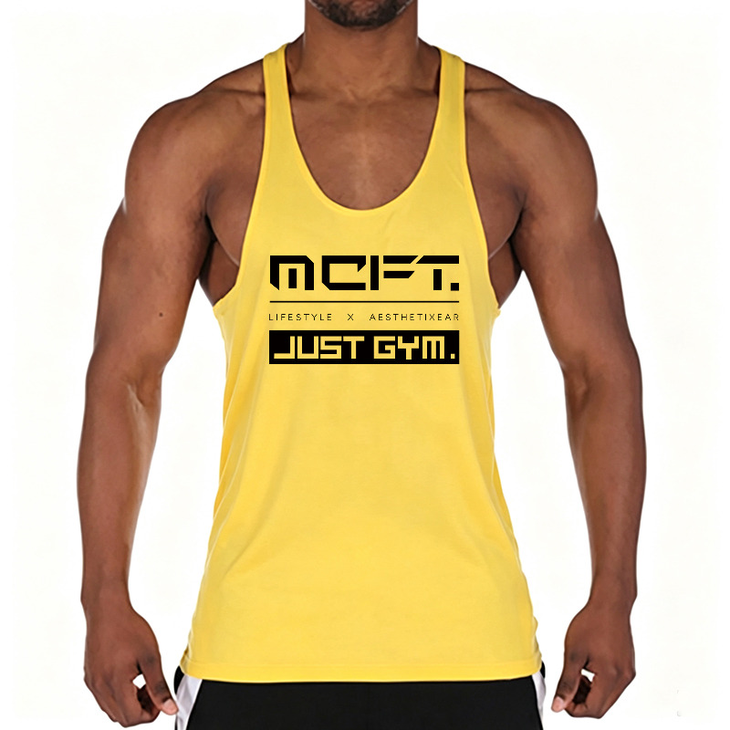 Running Men Cotton Gym Vest Ta - Muscle Tee Workout ulasan dan harga