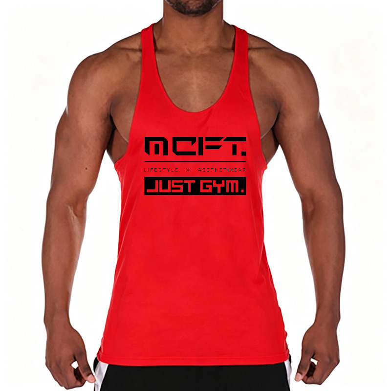 Running Men Cotton Gym Vest Ta - Muscle Tee Workout ulasan dan harga