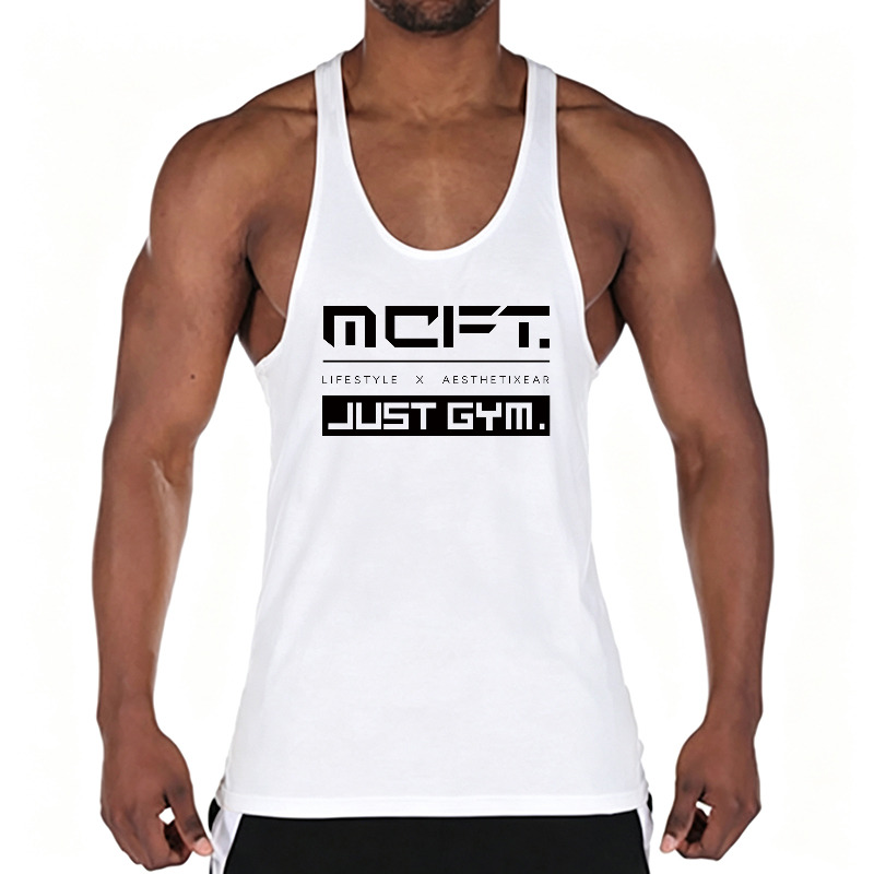 Running Men Cotton Gym Vest Ta - Muscle Tee Workout ulasan dan harga