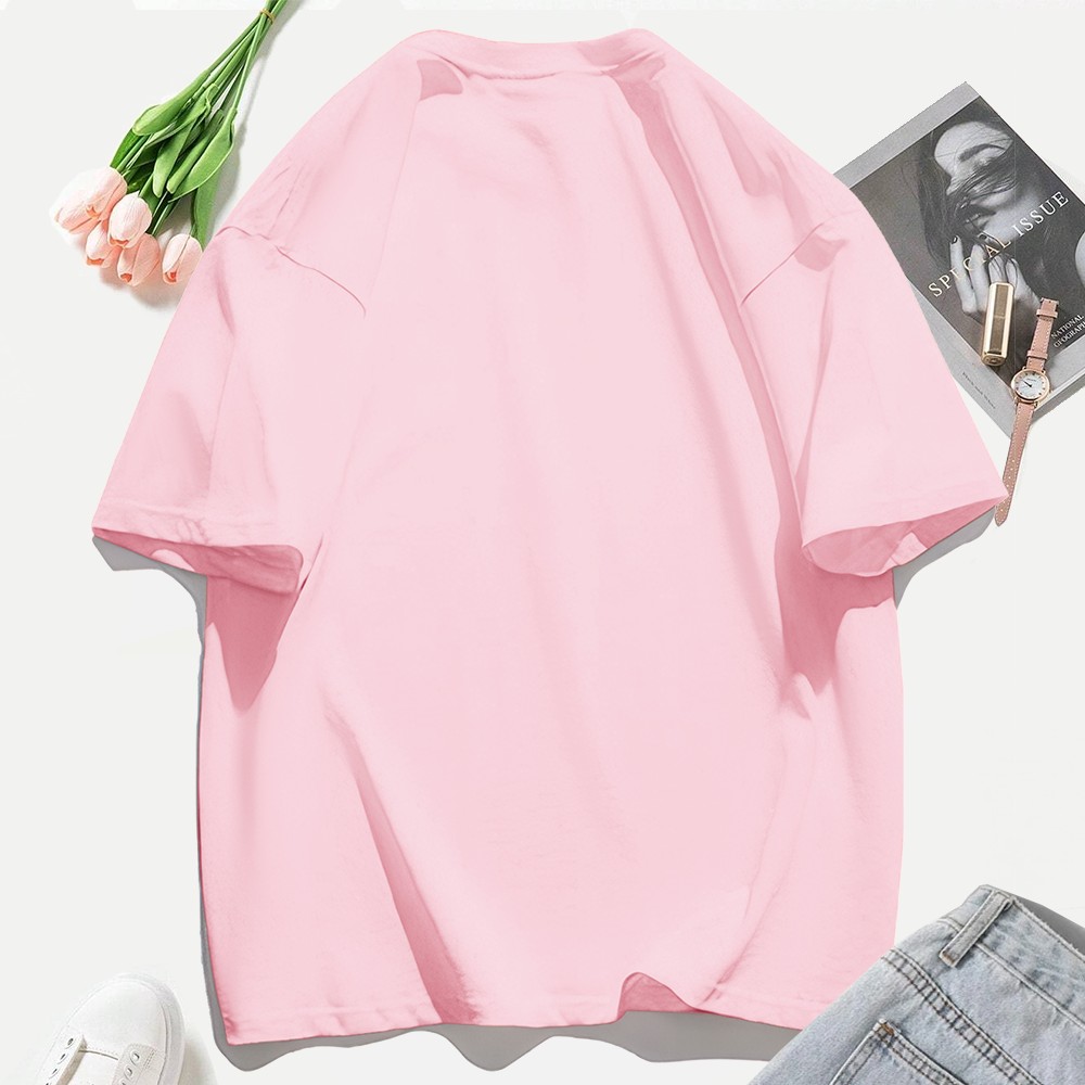 Custom Cotton T-Shirts Womens  - Graphic Tee Oversized ulasan dan harga
