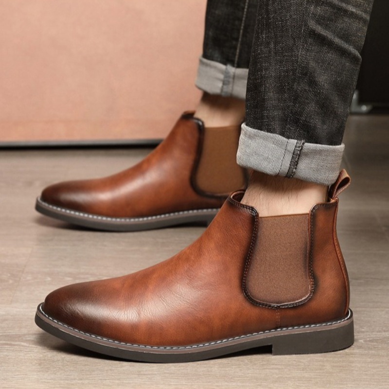 Mens Business Casual Leather B - Mens Fashion Dress Shoes ulasan dan harga