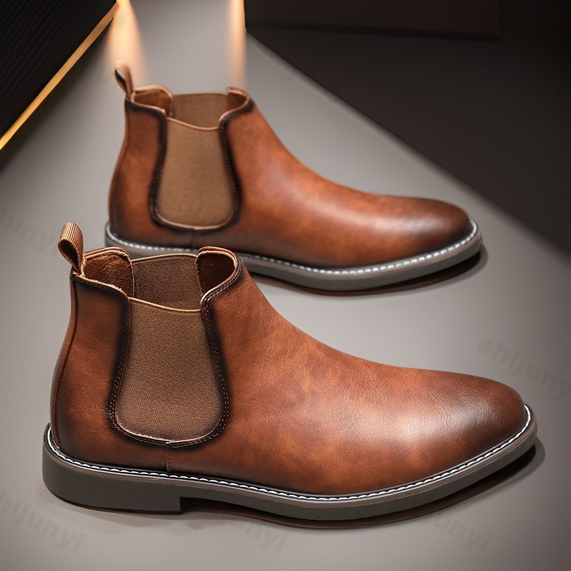 Mens Business Casual Leather B - Mens Fashion Dress Shoes ulasan dan harga