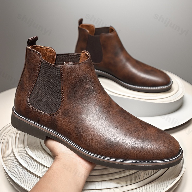 Mens Business Casual Leather B - Mens Fashion Dress Shoes ulasan dan harga