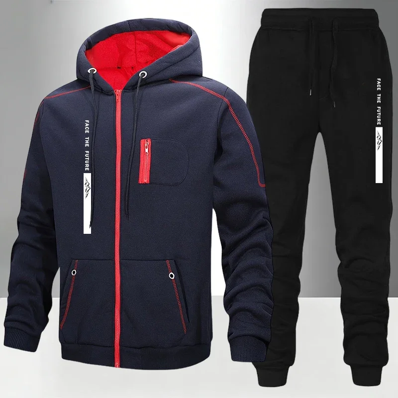 Hot Sale Men's Hooded Tracksui - Mens Fashion Zip Up ulasan dan harga
