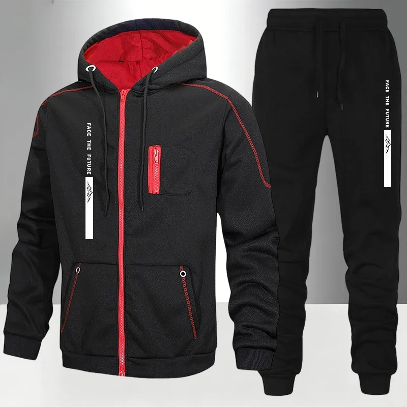 Hot Sale Men's Hooded Tracksui - Mens Fashion Zip Up ulasan dan harga