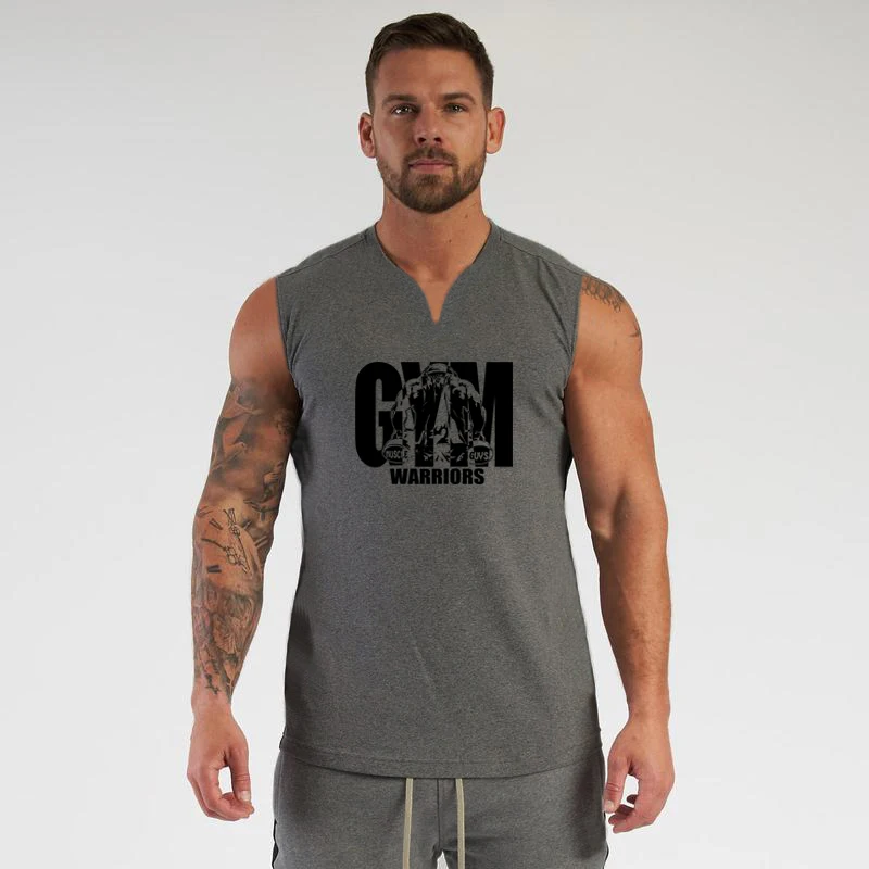 Summer Running V Neck Vests Gy - Muscle Tee Workout ulasan dan harga
