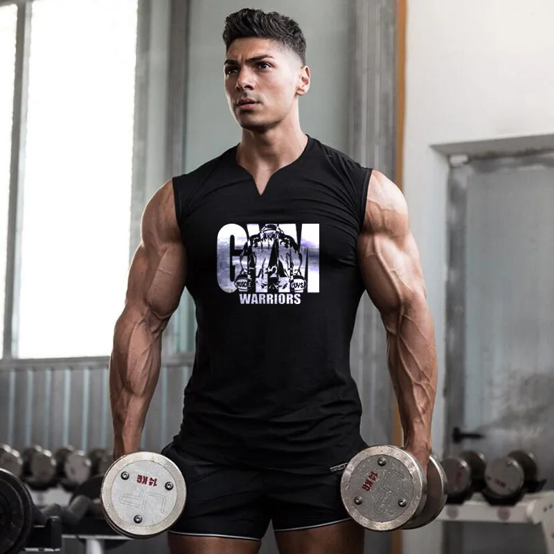 Summer Running V Neck Vests Gy - Muscle Tee Workout ulasan dan harga
