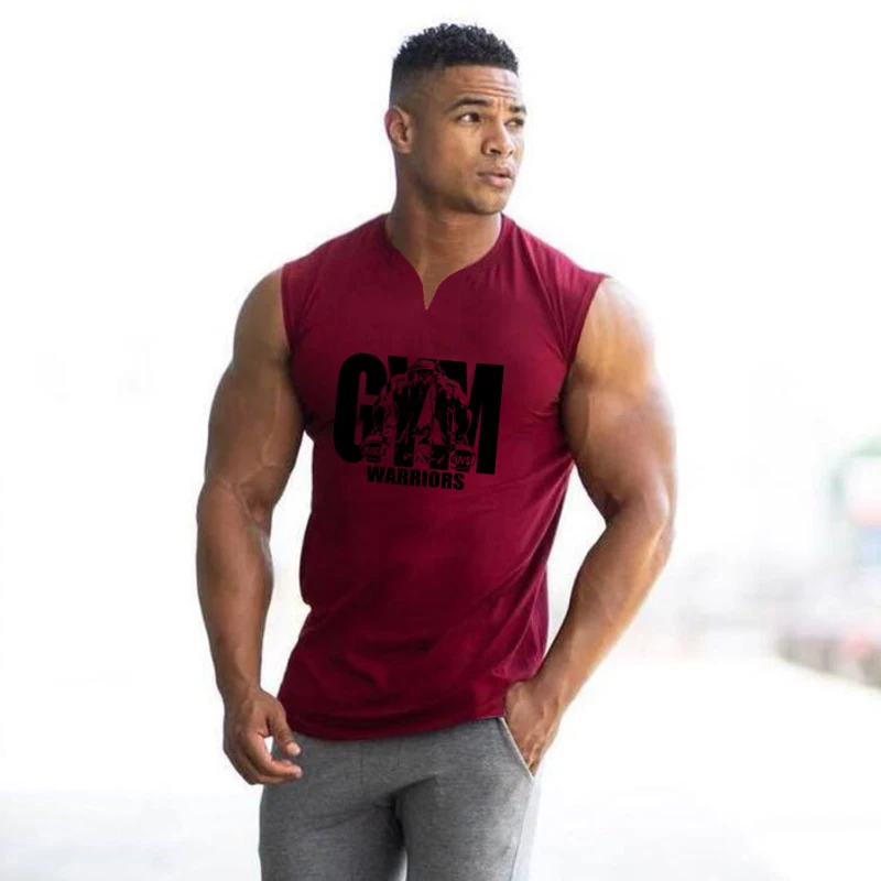 Summer Running V Neck Vests Gy - Muscle Tee Workout ulasan dan harga