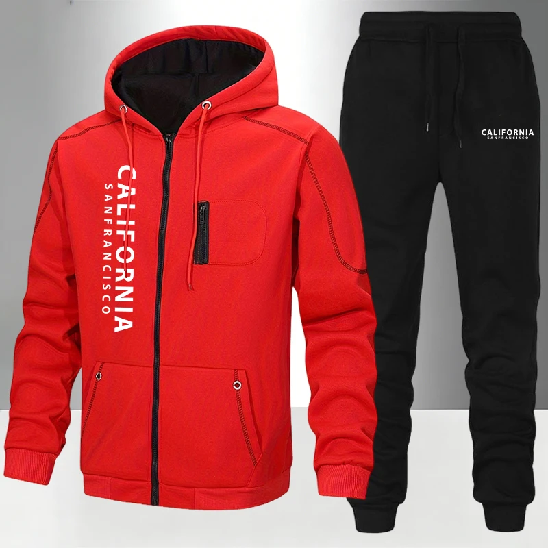 Men's Tracksuit Casual Hoodie  - Mens Fashion Zip Up ulasan dan harga