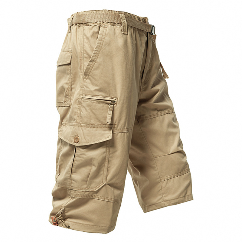 Men's Cotton 3/4 Pants Loose P - Mens Fashion Cargo Pants ulasan dan harga