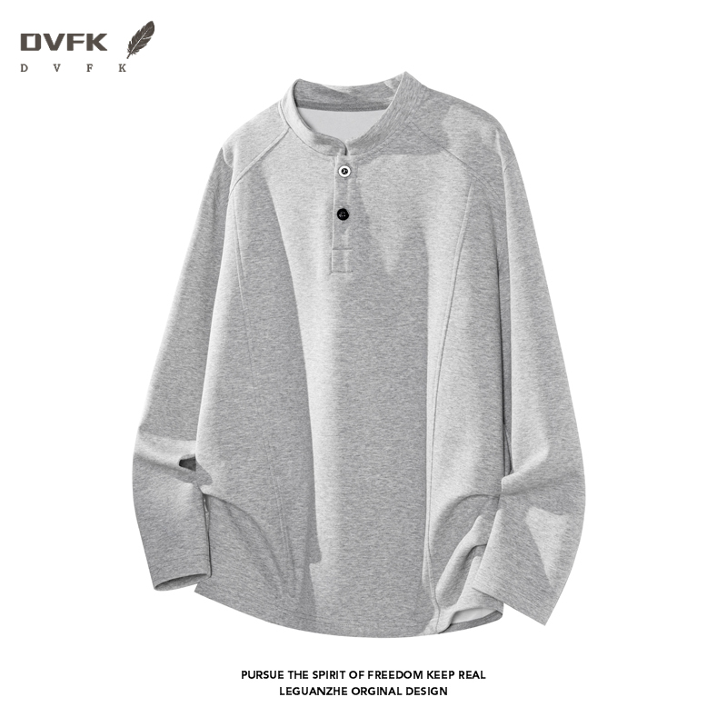 Men Raglan Sleeve Henley Long  - Mens Fashion Summer ulasan dan harga