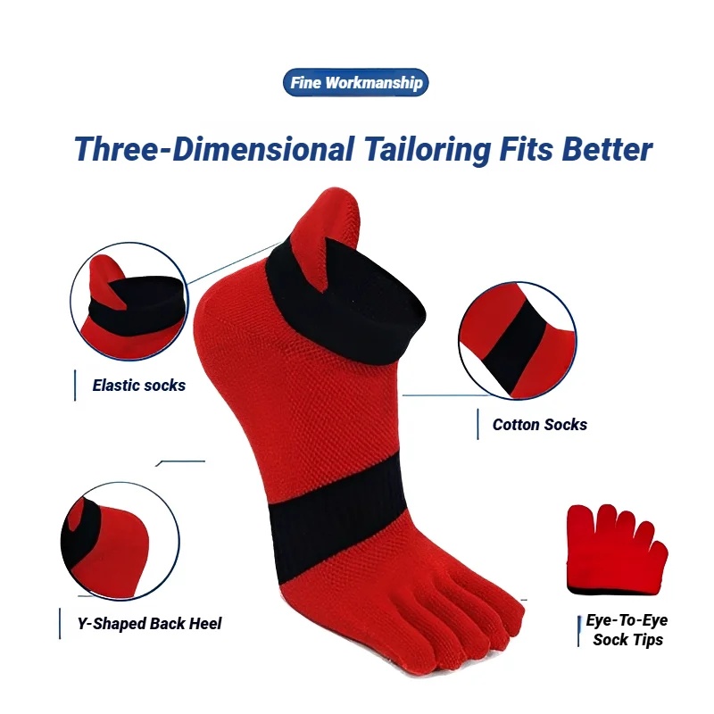 Man Toe Sport Socks Mesh Busin - Socks Ankle Men ulasan dan harga