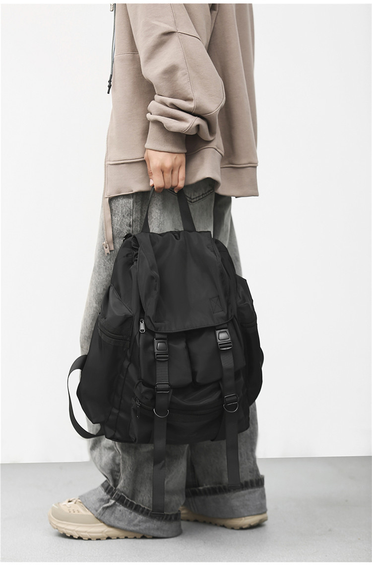 Black Nylon Waterproof Backpac - Mens Fashion Blog ulasan dan harga