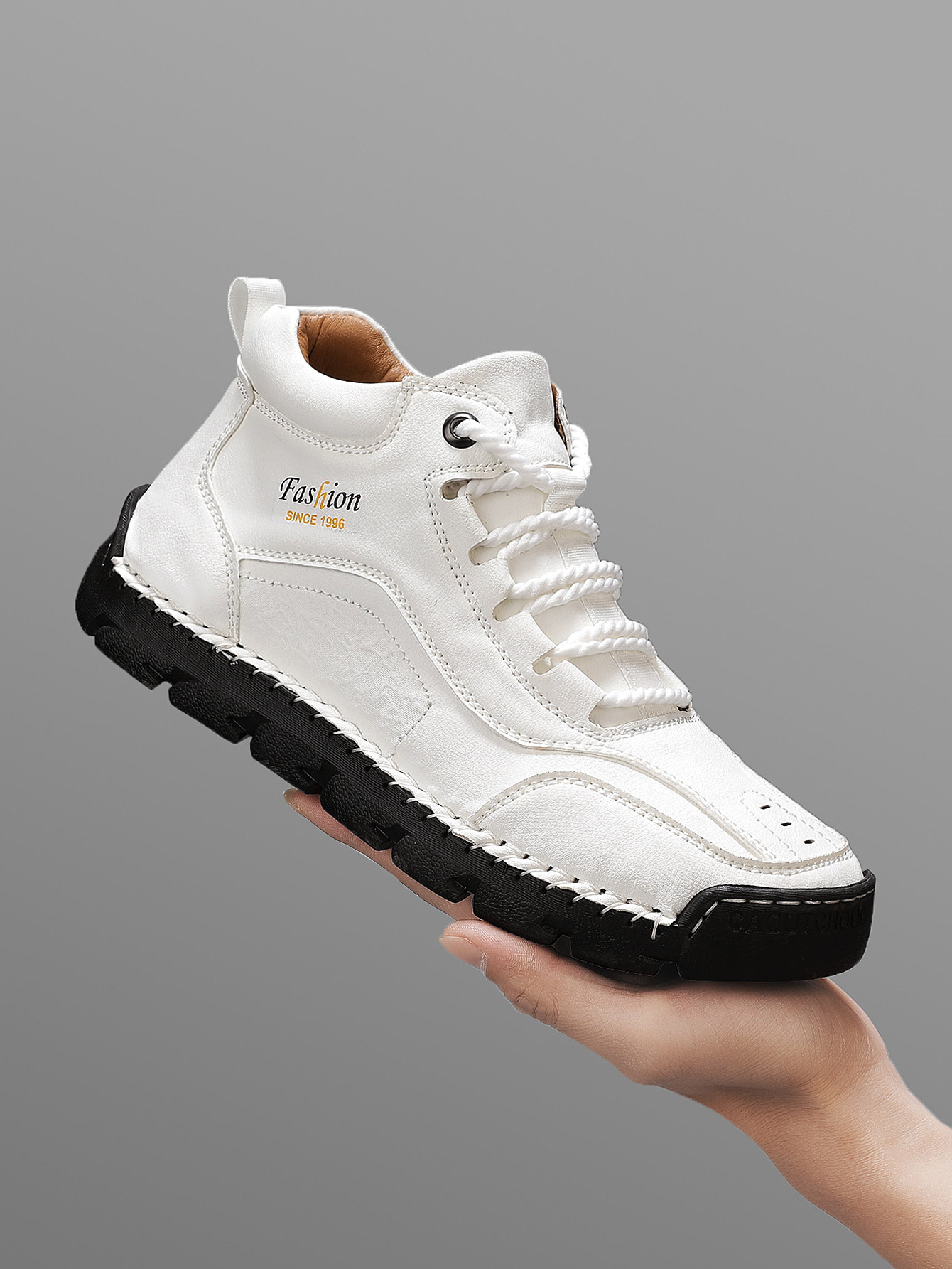 Men's Handmade Mid-Top Casual  - Men'S Fashion Footwear ulasan dan harga