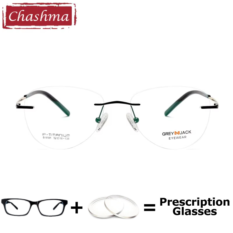 Chashma Elegant Rimless Eyewea - Mens Fashion Reading Glasses ulasan dan harga